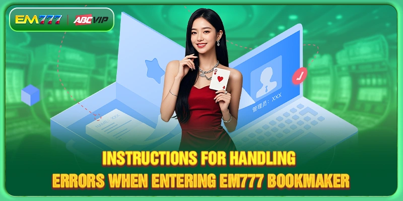 Instructions for handling errors when entering EM777 bookmaker